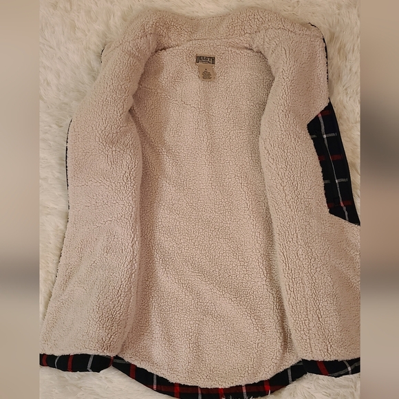 DULUTH TRADING Women's Quilted Plaid Flannel Fleece-Lined Sherpa Vest-Size Small - Picture 5 of 6